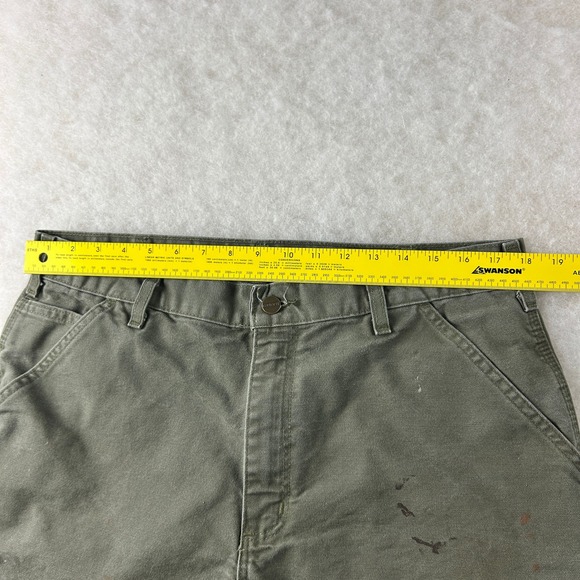 Carhartt B11 MOS Carpenter Pants Original Dungaree Fit Men 36x30 Green - Picture 12 of 15